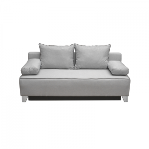 Canapea YASMIN extensibila, 3 locuri, cu arcuri si lada depozitare, gri deschis + gri antracit, 190x97x75 cm