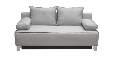 Canapea YASMIN extensibila, 3 locuri, cu arcuri si lada depozitare, gri deschis + gri antracit, 190x97x75 cm