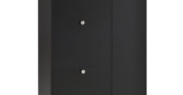 HOMCOM mobilier pentru hol cu ușă pentru pantofi modern din lemn negru 80x24x120cm | Aosom Romania
