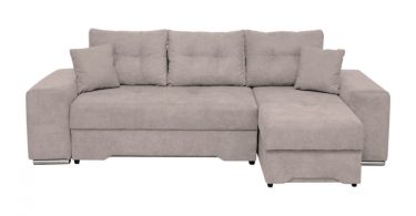 Coltar AMALIA extensibil, cu arcuri si lada depozitare, colt interschimbabil, gri cu nuante roz, 272x145x78 cm
