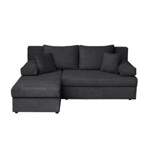 Coltar ANA LUX extensibil, cu lada depozitare, colt interschimbabil, gri inchis, 200x140x83 cm