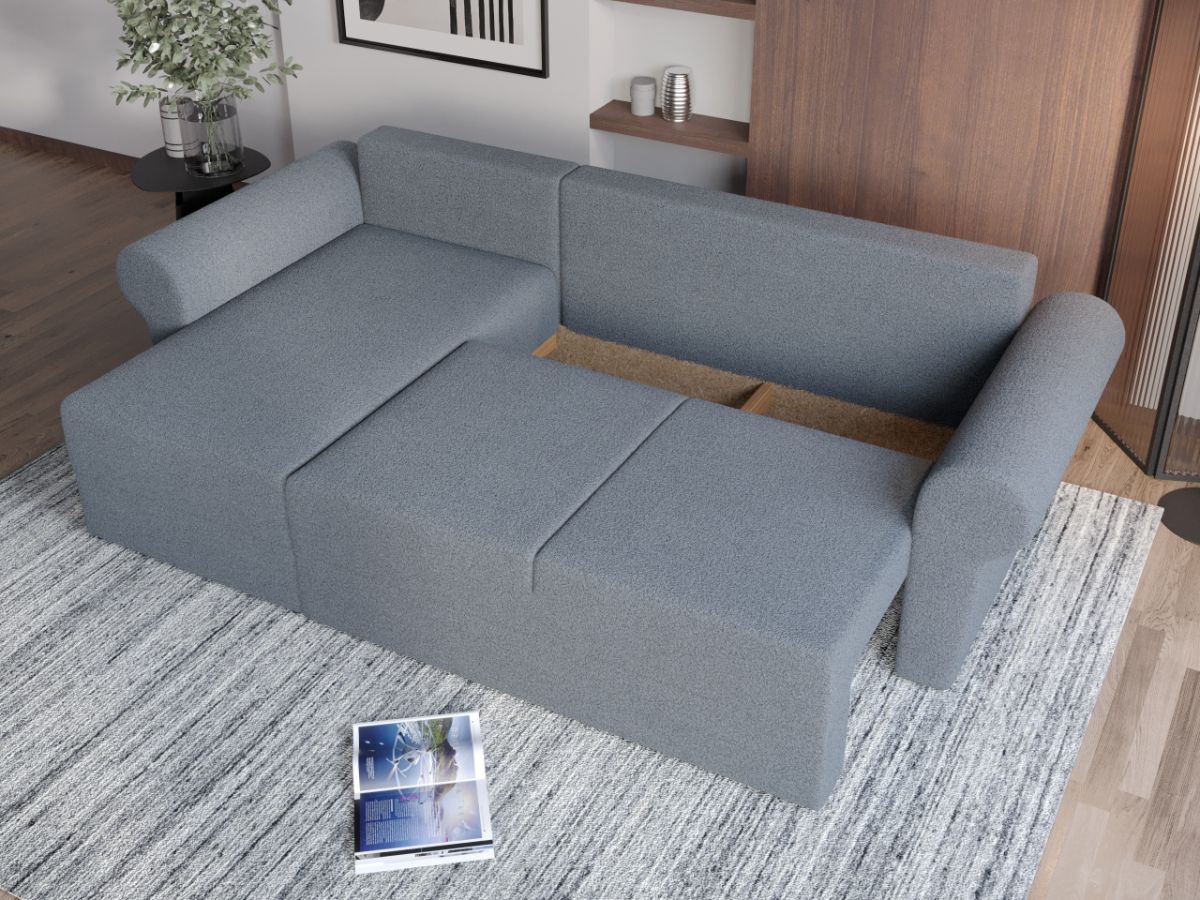 Coltar Extensibil Bonito plusat aspect lana gri - imagine 4