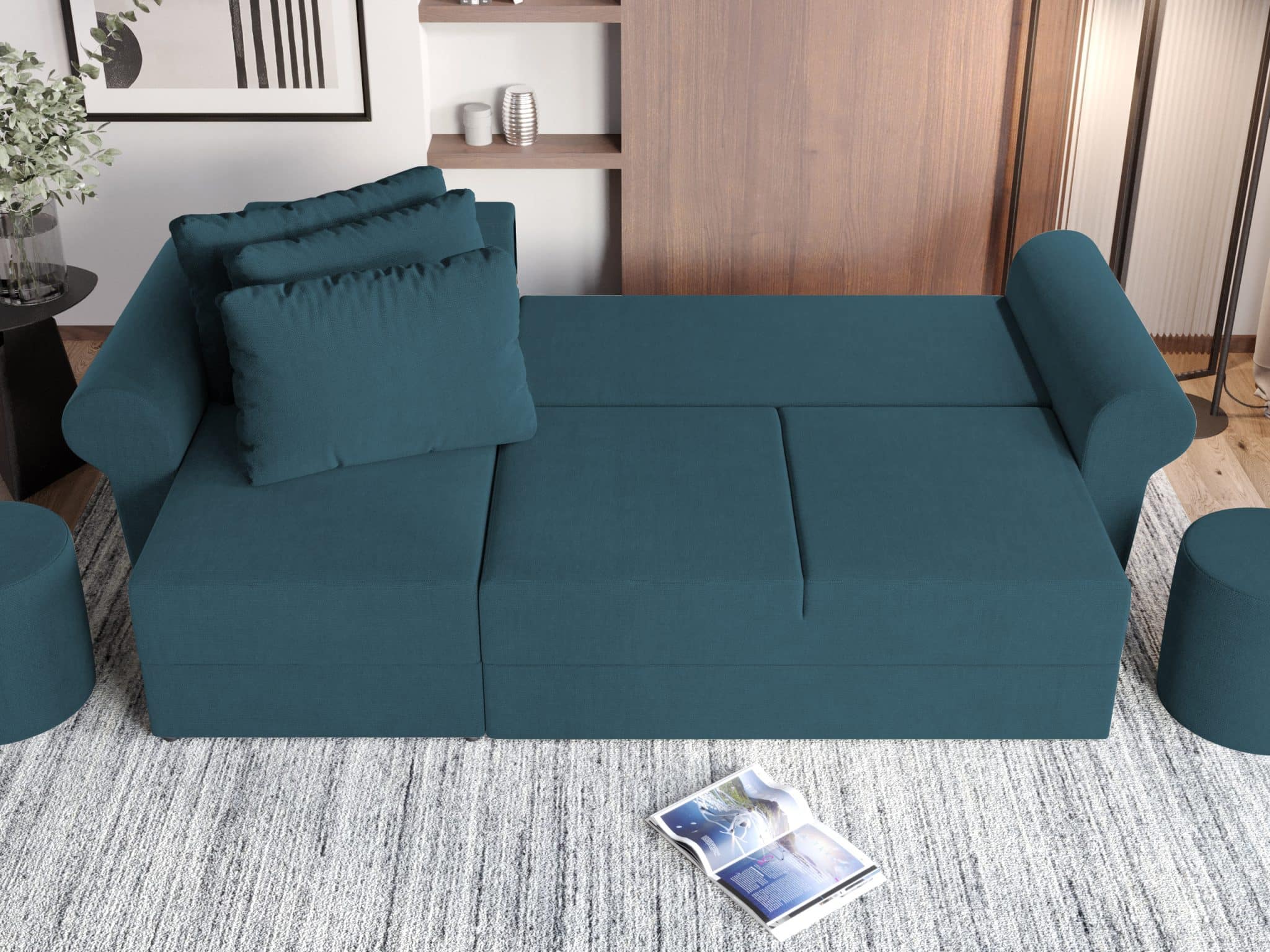 Coltar Extensibil Bonito Turcoaz - imagine 3