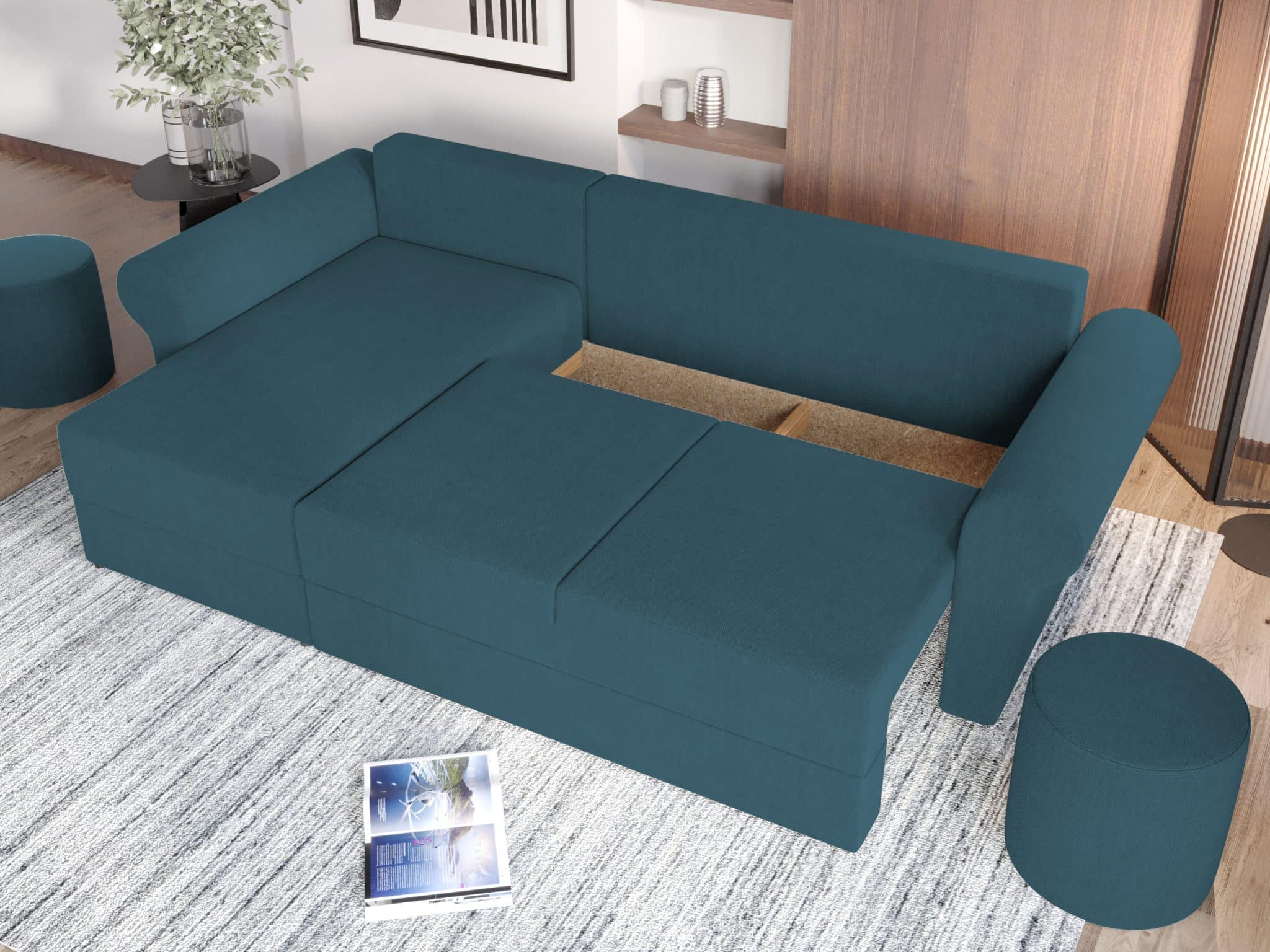 Coltar Extensibil Bonito Turcoaz - imagine 2