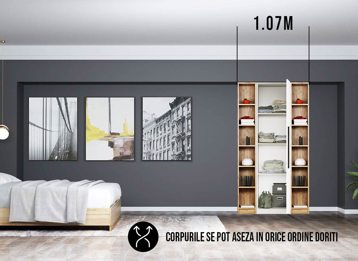 Dressing 1.07m / Dulap Dormitor Timea - imagine 2