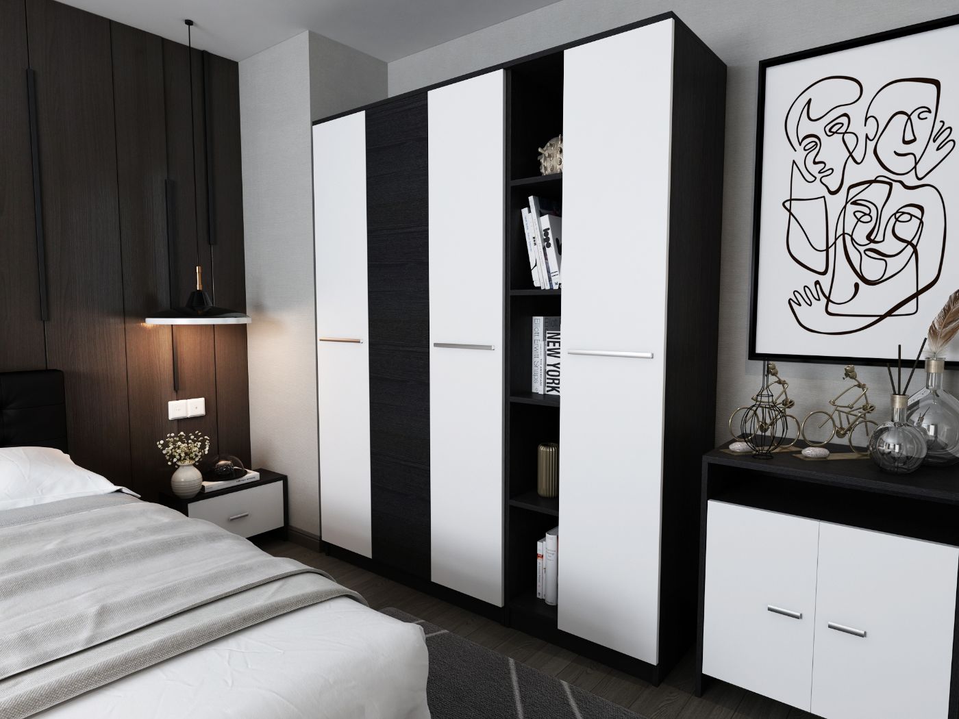 Dressing 1.89m / Dulap Dormitor Mario - imagine 4