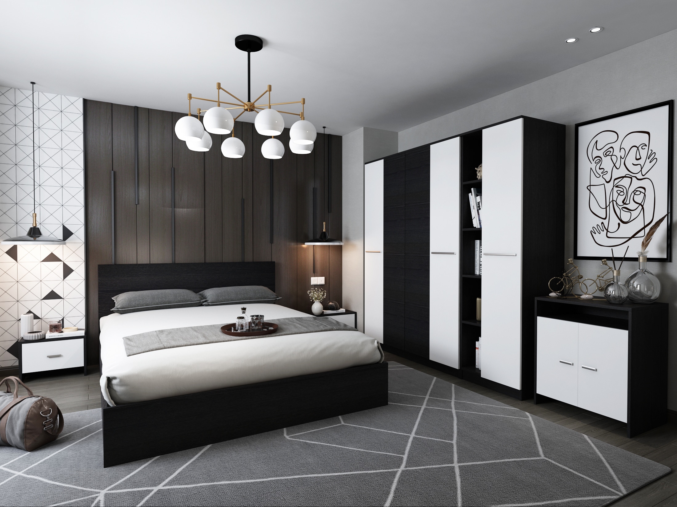 Dressing 2.30m / Dulap Dormitor Mario - imagine 4