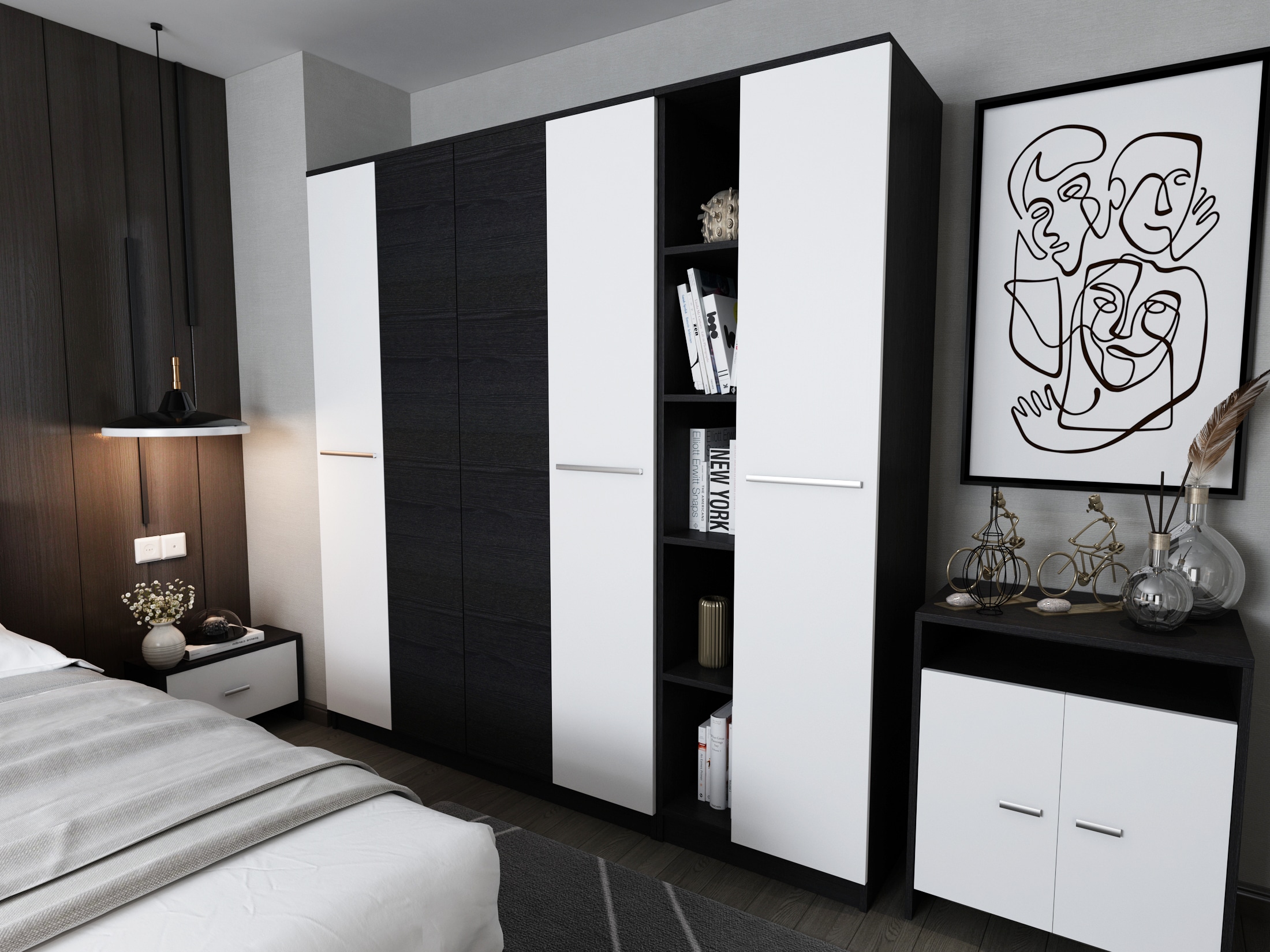 Dressing 2.30m / Dulap Dormitor Mario - imagine 3