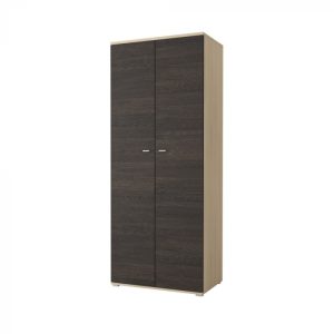 Dulap ARS 2 usi, 1 raft, bara de haine, corp PAL stejar american, fronturi PAL frasin, 80x51x201 cm