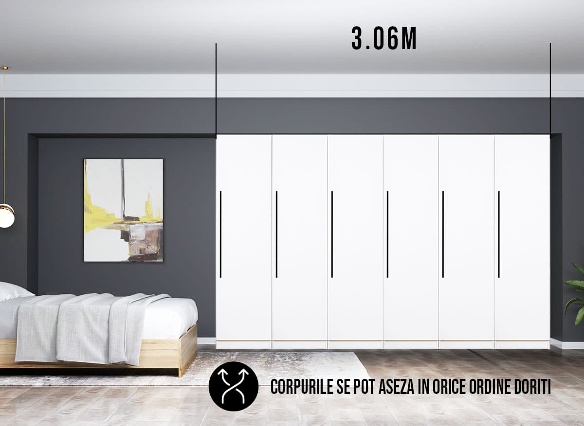 Dressing 3.06m / Dulap Dormitor Timea - imagine 2