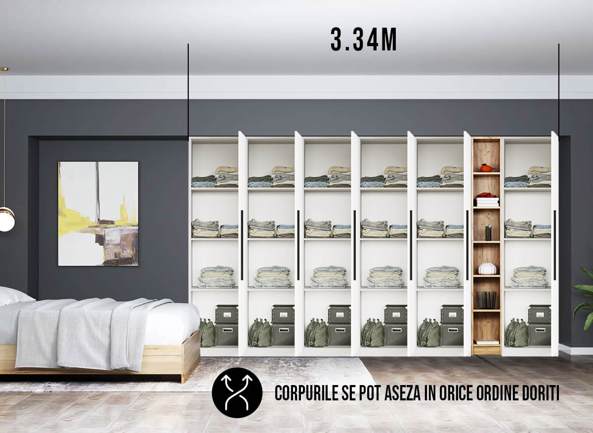Dressing 3.34m / Dulap Dormitor Timea - imagine 3