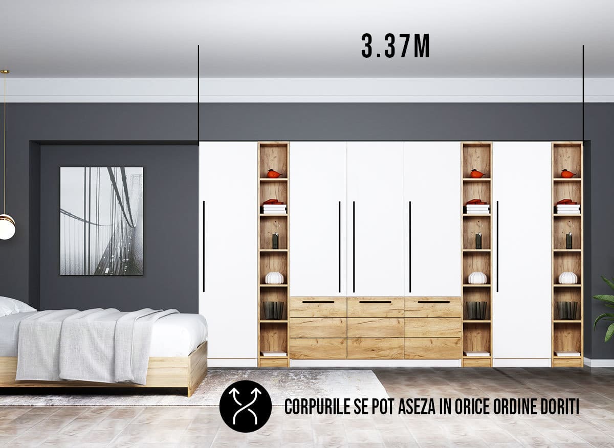 Dressing 3.37m / Dulap Dormitor Timea - imagine 2