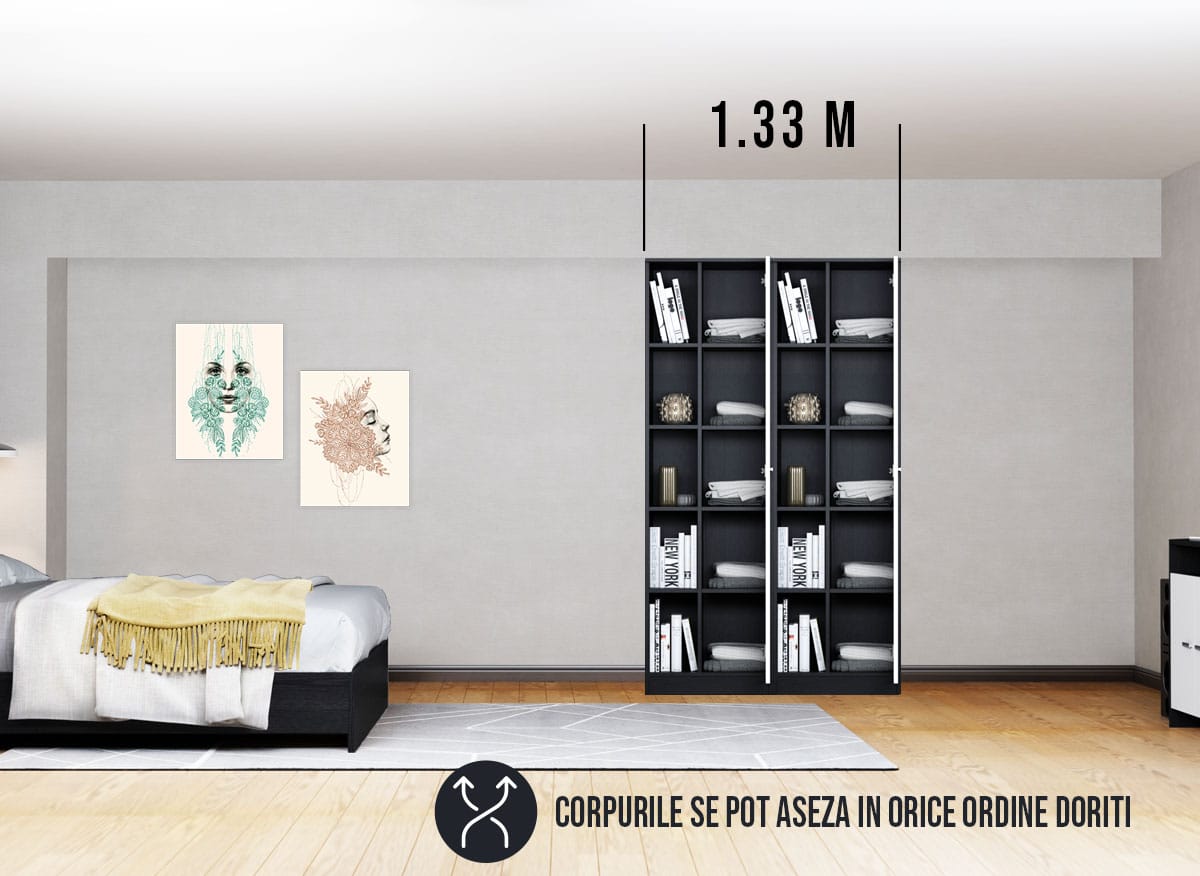 Dressing 1.33m / Dulap Dormitor Mario - imagine 3