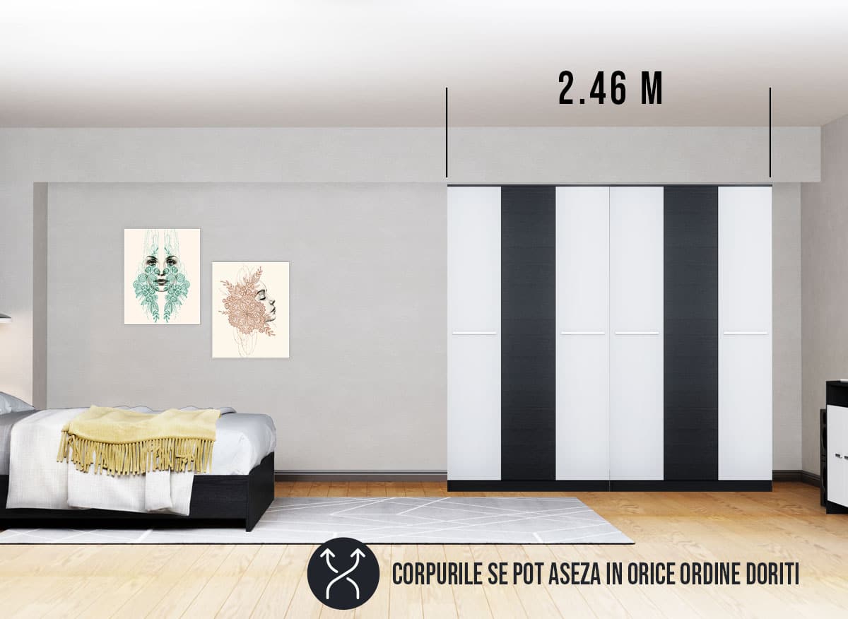 Dressing 2.46m / Dulap Dormitor Mario - imagine 2