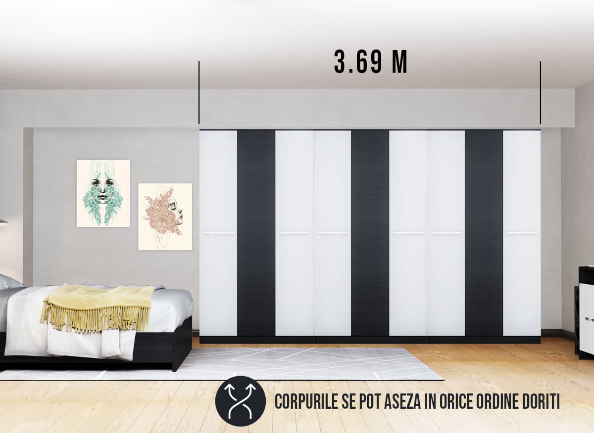 Dressing 3.69m / Dulap Dormitor Mario - imagine 3