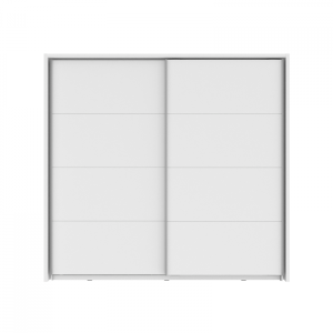 Dulap NEAPEL NPLS92412-C04, usi glisante, 2 rafturi, bara de haine, alb, 230,9x63,8x215,5 cm