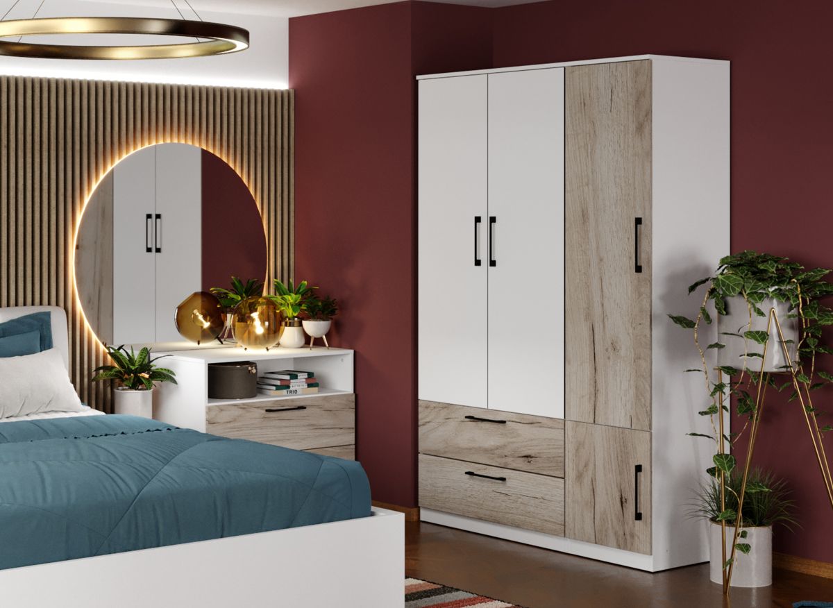 Dulap Relax Alb / Stejar k02 - C124/01 - imagine 2