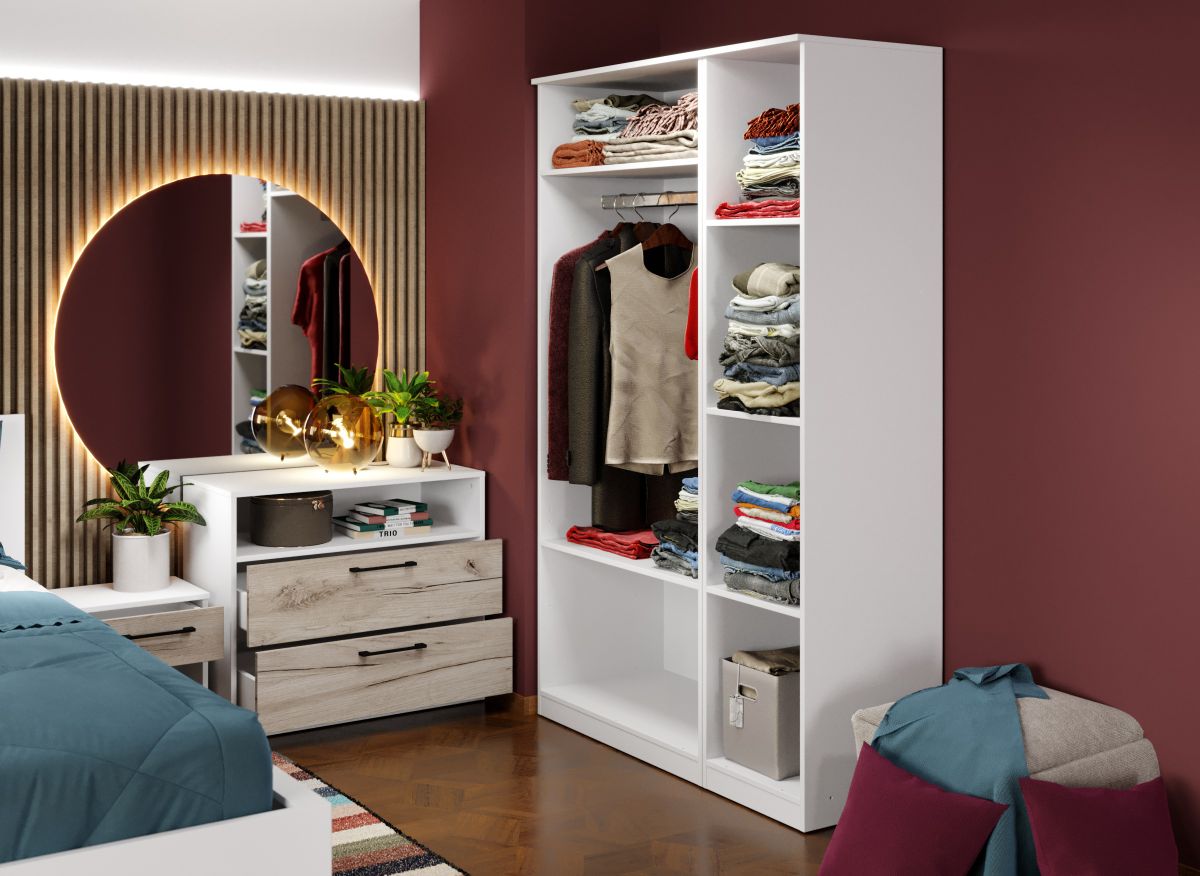 Dulap Relax Alb / Stejar k02 - C124/04 - imagine 3
