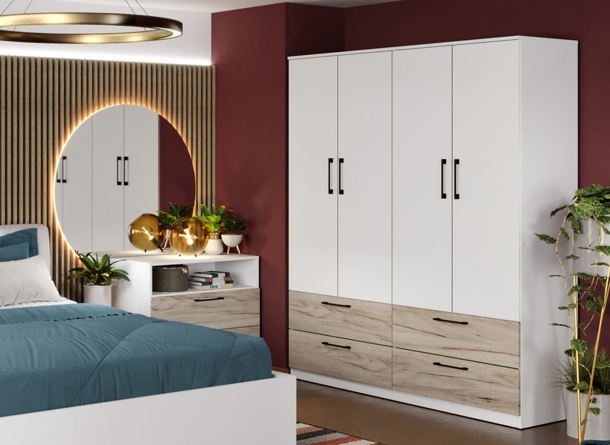 Dulap Relax Alb / Stejar k02 - C164/01 - imagine 2