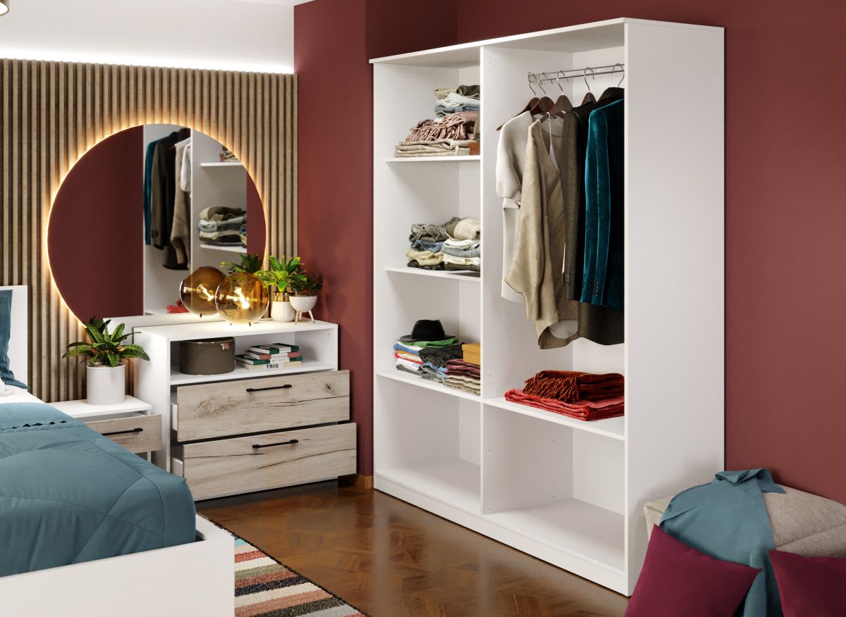 Dulap Relax Alb / Stejar k02 - C164/02 - imagine 3