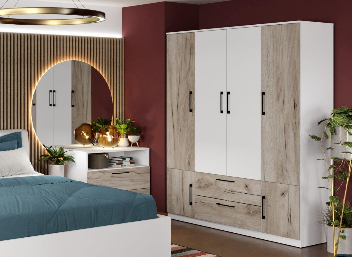 Dulap Relax Alb / Stejar k02 - C165/01 - imagine 2