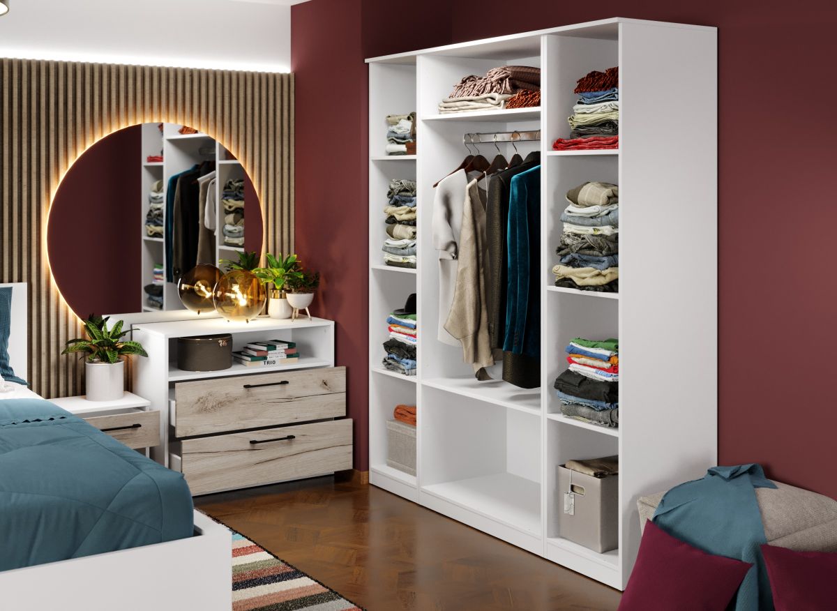 Dulap Relax Alb / Stejar k02 - C165/02 - imagine 3