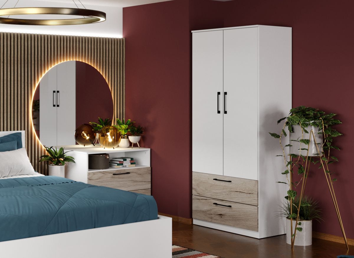 Dulap Relax Alb / Stejar k02 - C83/01 - imagine 2
