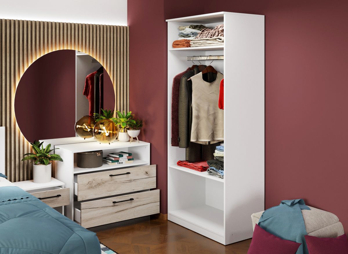 Dulap Relax Alb / Stejar k02 - C83/04 - imagine 3