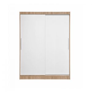 Dulap RODOS 01, usi glisante, corp somona + usi alb, 150x60x200 cm