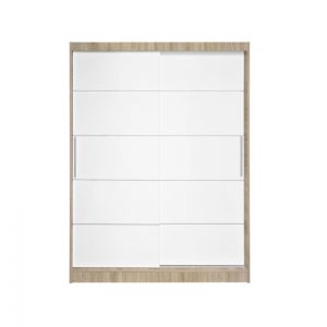 Dulap RODOS 03, usi glisante, corp somona + usi alb, 150x60x200 cm