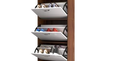 HOMCOM Dulap pentru Pantofi cu 5 Sertare pentru 30 Perechi de Pantofi, 60x28x189 cm, Maro | Aosom Romania