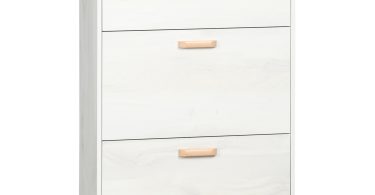 HOMCOM Dulap de pantofi din PAL cu 3 sertare si 2 rafturi interne reglabile, 70x23,5x122 cm, alb | AOSOM RO