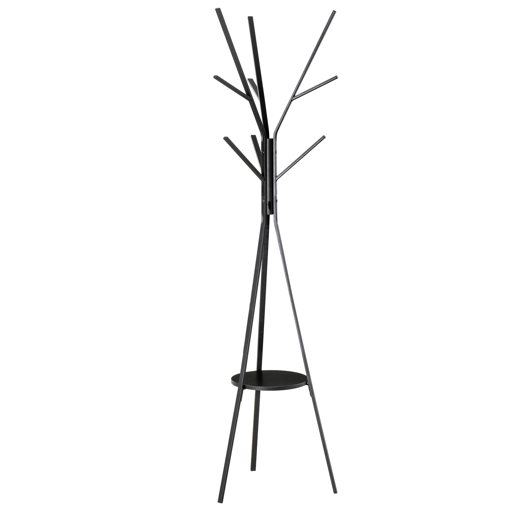 HOMCOM Cuier în Formă de Pom Design Modern, Metal Negru, Ideal pentru Hol, 45x45x180 cm | Aosom Romania
