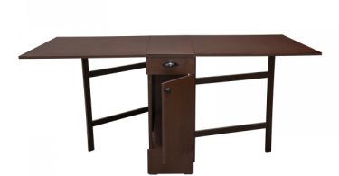 Masa plianta 4L, 8 persoane, cu spatiu depozitare si role, wenge, 92 180x92x80 cm