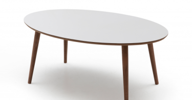 Masuta de cafea DUNYA, crem + nuc, 90x66x40 cm