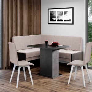 Set Coltar de Bucatarie Smart Rino 6/Pal Wenge + Masa + 2 Scaune