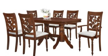 Set masa RH7074T cu 4 scaune RH8030C si 2 scaune RH8030CA, dreptunghiulara, 6 persoane, stejar imbatranit, 150x90x77 cm