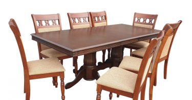 Set masa RH7132 cu 8 scaune RH8041, dreptunghiulara, 8 persoane, stejar imbatranit, 160x100x77 cm