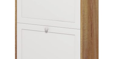 HOMCOM Dulap Ingust pentru Pantofi, Dulap Ingust pentru Depozitarea Pantofilor cu 2 Sertare Rabatabile, Pantofar | Aosom Romania