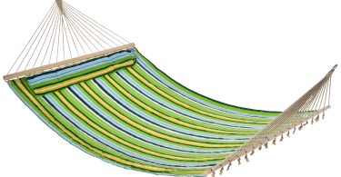 Outsunny Hamac de Grădina pentru Relaxare, 1-2 Persoane, din Bumbac și Poliester, cu Pernă Detașabilă, 400x140 cm | Aosom Romania