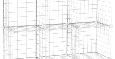 HOMCOM Mobilier Modular pentru Încălțăminte, 6 Cuburi Albe din Plastic PP și Oțel, 30x30x30cm, Eficient și Elegant | Aosom Romania