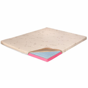 Topper Saltea Ortopedic 90x200 - Latex 6+2+1 cm, Husa Bio Bumbac, Hotel Range