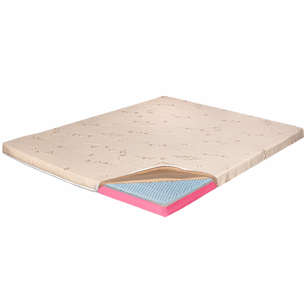 Topper Saltea Ortopedic 90x200 - Latex 6+2+1 cm, Husa Bio Bumbac, Hotel Range