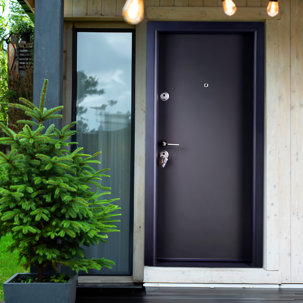 Usa metalica exterior Mega Door EKOPLUS 9000 Gri antracit dreapta - imagine 2