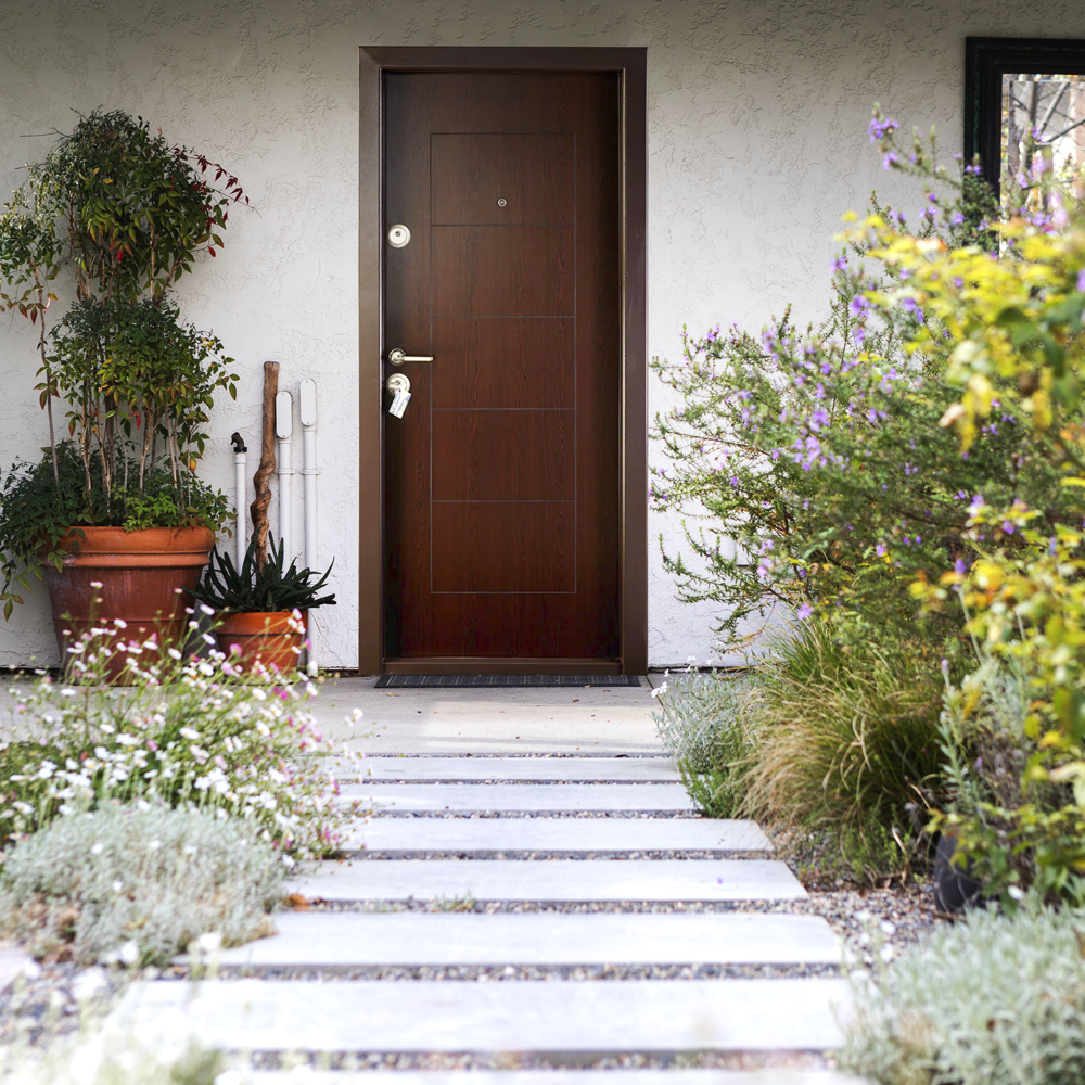 Usa metalica exterior Mega Door Ekoplus 9100 Wenge dreapta - imagine 2