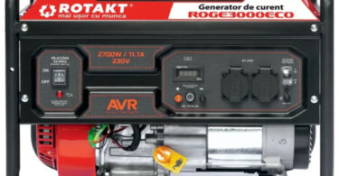 Generator electric, Rotakt ROGE3000ECO, 3KW, AVR, Benzina 7CP, Iesire 230V / 12V