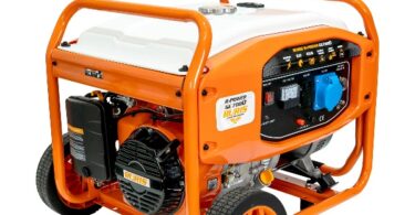 Generator Ruris r-power GE7000, 13 CP, 6500 W, 420 CC, 4 timpi, 2 prize, 220 V, AVR, pornire manuala, voltmetru analogic, 28 l capacitate rezervor, benzina