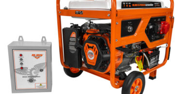 Generator de Curent, RURIS R-POWER, GE9000RC ATS - 7500W, 3 faze, Motor 15CP, AVR, ATS, Cupru, Benzina, Pornire Electrica si Telecomanda