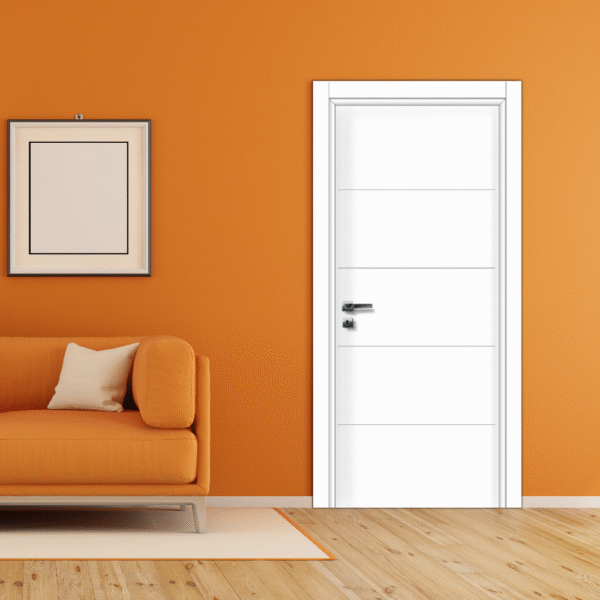 Usa de interior din MDF Idealine  model 9020  Alb  2010/810 - imagine 2